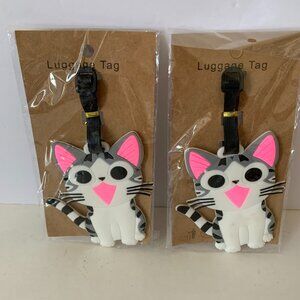 KITTEN CAT ANIMAL PET FASHION LUGGAGE TAG LOT OF 2 NEW
